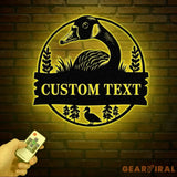 Customized Duck Farm Metal Sign Quack House Sign Family Name Metal Sign for Farm House Duck Hutch Coop Sign Quack Shack