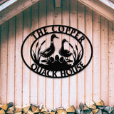 Customized Duck Farm Metal Sign Quack House Sign Family Name Metal Sign for Farm House Duck Hutch Coop Sign Quack Shack