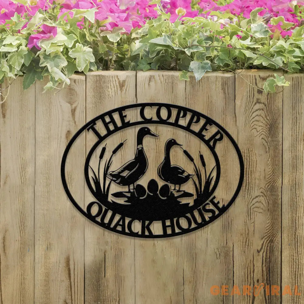 Customized Duck Farm Metal Sign Quack House Sign Family Name Metal Sign for Farm House Duck Hutch Coop Sign Quack Shack