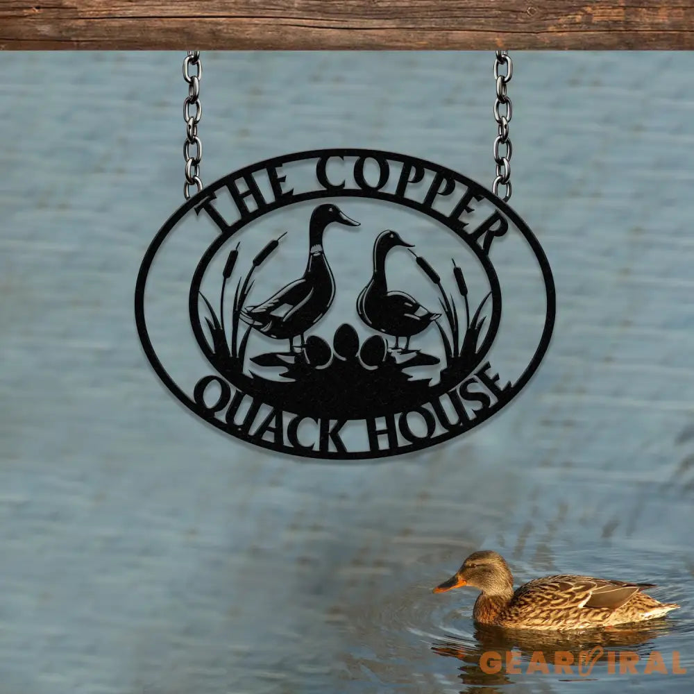 Customized Duck Farm Metal Sign Quack House Sign Family Name Metal Sign for Farm House Duck Hutch Coop Sign Quack Shack
