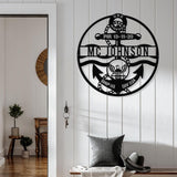 Customized USN Anchor Metal Sign, Anchor Decor, Navy Veteran Gift, US Navy Sign, Anchor Sign, Anchor PIR/navy boot camp, Patriotic Wall Art