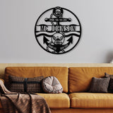 Customized USN Anchor Metal Sign, Anchor Decor, Navy Veteran Gift, US Navy Sign, Anchor Sign, Anchor PIR/navy boot camp, Patriotic Wall Art