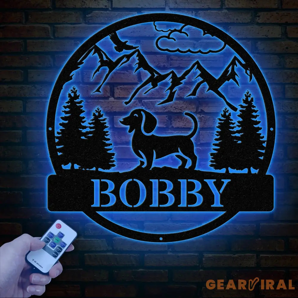 Dachshund Metal Sign Custom Dog Name Sign Dog Memorial Gift Dachshund Wall Decor Dog Lovers Wall Art Pet Lover Gift Dog