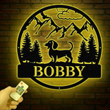 Dachshund Metal Sign Custom Dog Name Sign Dog Memorial Gift Dachshund Wall Decor Dog Lovers Wall Art Pet Lover Gift Dog