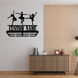 Dance Medal Hanger with Custom Monogram Name Metal Sign, Personalized Dance Medal Holder Monogram, Dance Medal Display Led Light