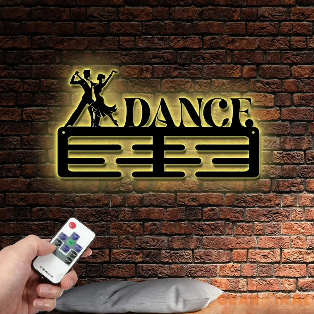 Dance Medal Hanger with Custom Monogram Name Metal Sign Personalized Dance Medal Holder Monogram Dance Medal Display