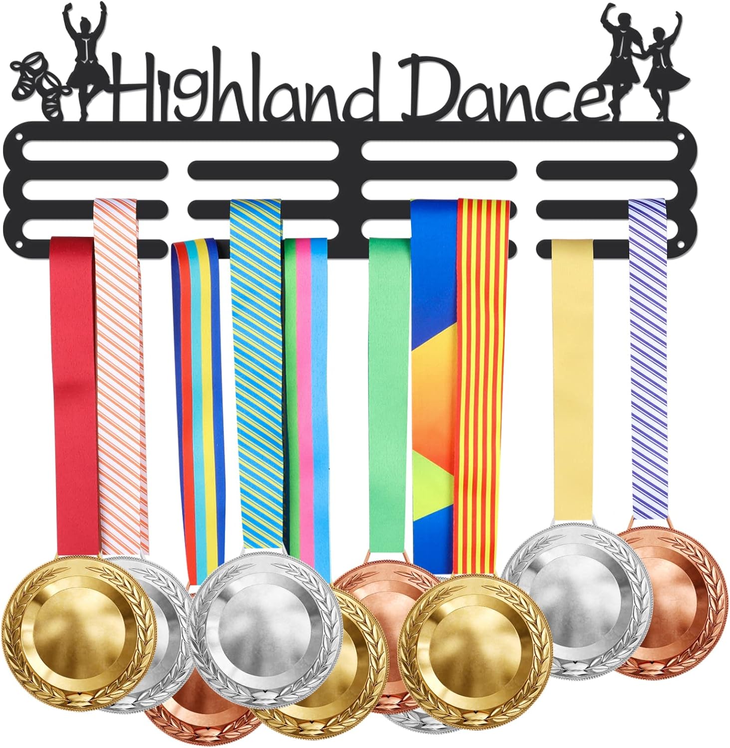 Dance Medal Holder Ballet Medals Display Black Iron Wall Mounted Born to Dance Medal Hooks for 60+ Medal Rack Display Competition Wall Hanging Gift for Girls Christmas Birthday Gift | GearViral