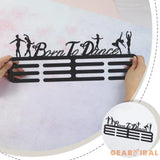 Dance Medal Holder Ballet Medals Display Black Iron Wall Mounted Born to Dance Medal Hooks for 60+ Medal Rack Display