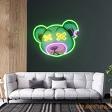 Dead Bear Cartoon Led Neon Acrylic Artwork