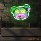 Dead Bear Cartoon Led Neon Acrylic Artwork