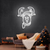 Dear Head Christmas Neon Sign
