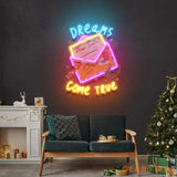 Dear Santa Letter Christmas Neon Sign