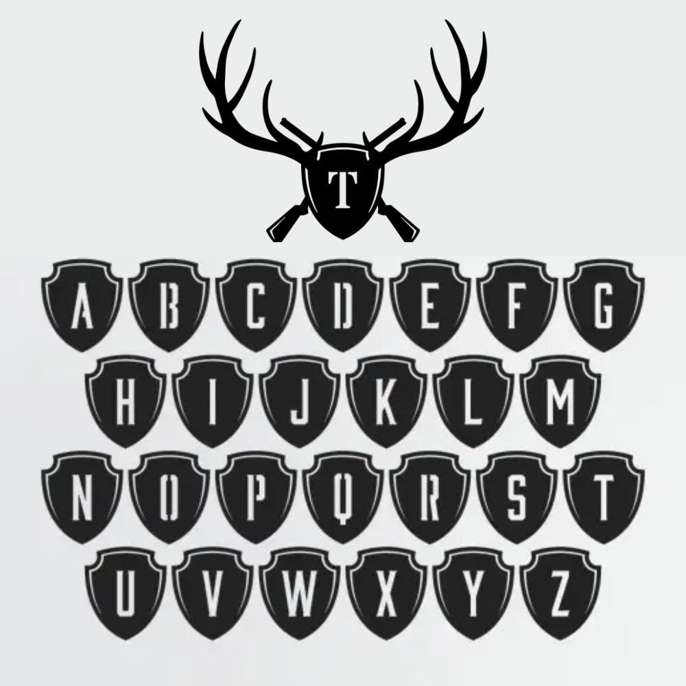 Deer Antlers & Rifles Sign, Personalized Family Name Led Sign, Outdoor Door Decor, Address Wall Art, Perfect Gift for Housewarming