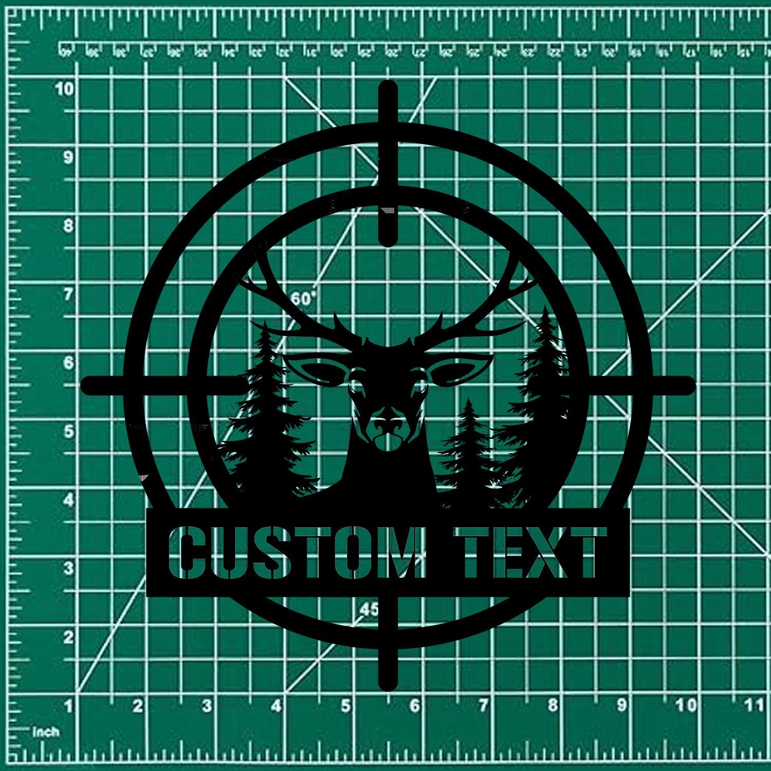 Deer Head Sign Metal Sign, Personalized Family Name Led Metal Sign, Outdoor Door Decor, Hunting Wall Art, Perfect Gift for Housewarming