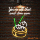 Dimsum Neon Sign Dimsum Led Sign Dimsum Led Sign Custom Neon Sign Home Decor Restaurant Neon Sign Restaurant Neon Decor