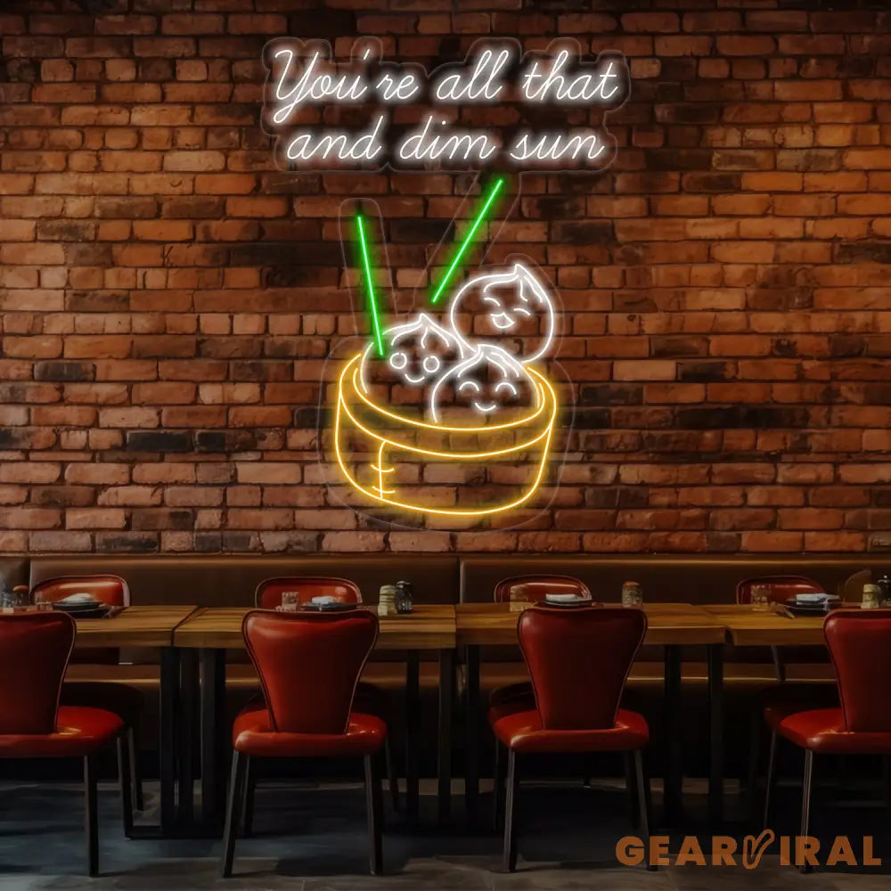 Dimsum Neon Sign Dimsum Led Sign Dimsum Led Sign Custom Neon Sign Home Decor Restaurant Neon Sign Restaurant Neon Decor