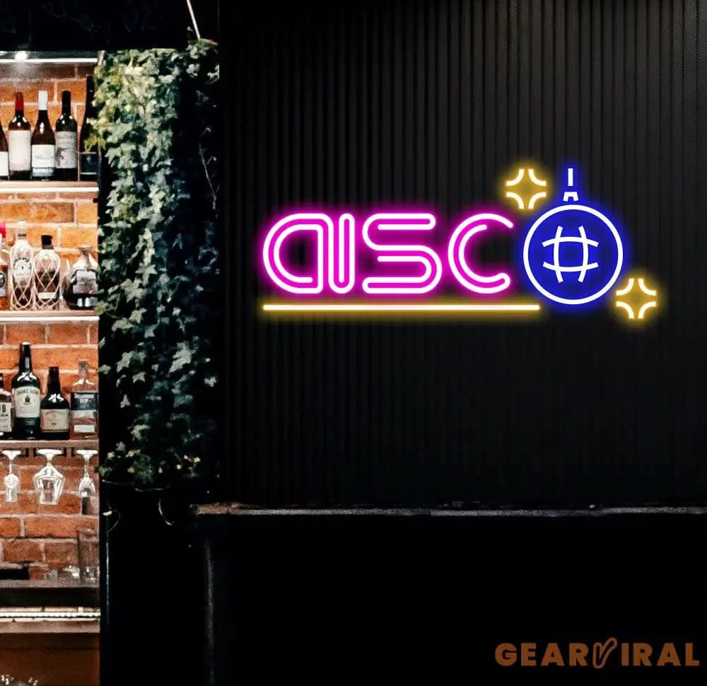 Disco Neon Sign Disco Neon Light Disco Sign Music Neon Sign Neon Sign Wall Decor Bar Decoration Neon Lights Business