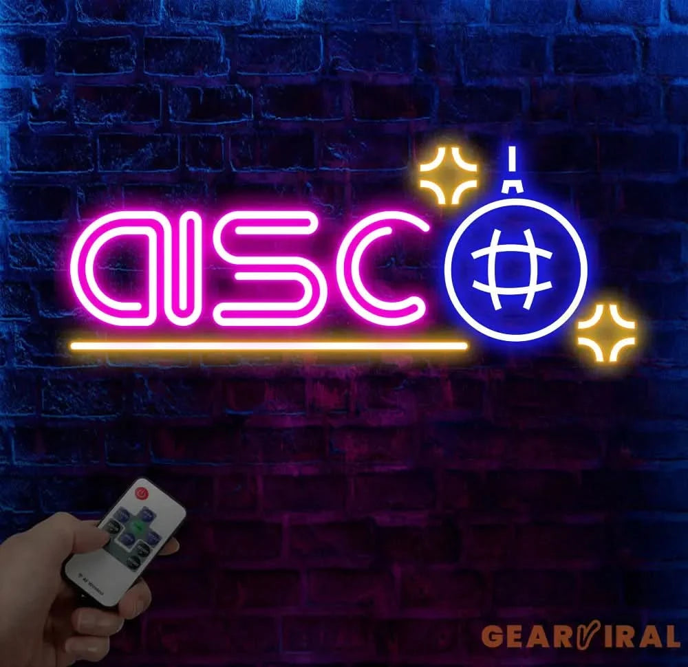 Disco Neon Sign Disco Neon Light Disco Sign Music Neon Sign Neon Sign Wall Decor Bar Decoration Neon Lights Business