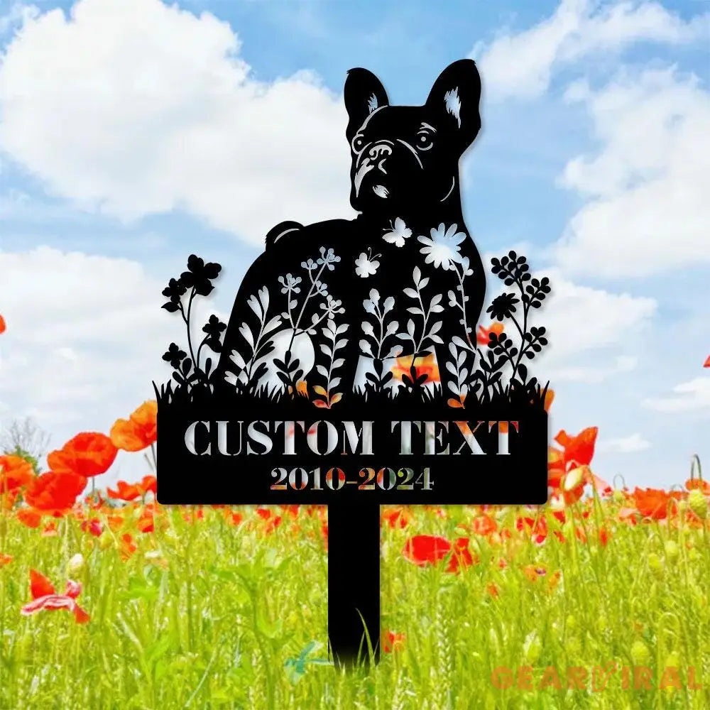 Dog Custom Garden Grave Marker Dog Breed Metal Stake Personalized Dog Garden Sign Pet Loss Gift Garden Decor