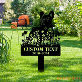 Dog Custom Garden Grave Marker Dog Breed Metal Stake Personalized Dog Garden Sign Pet Loss Gift Garden Decor