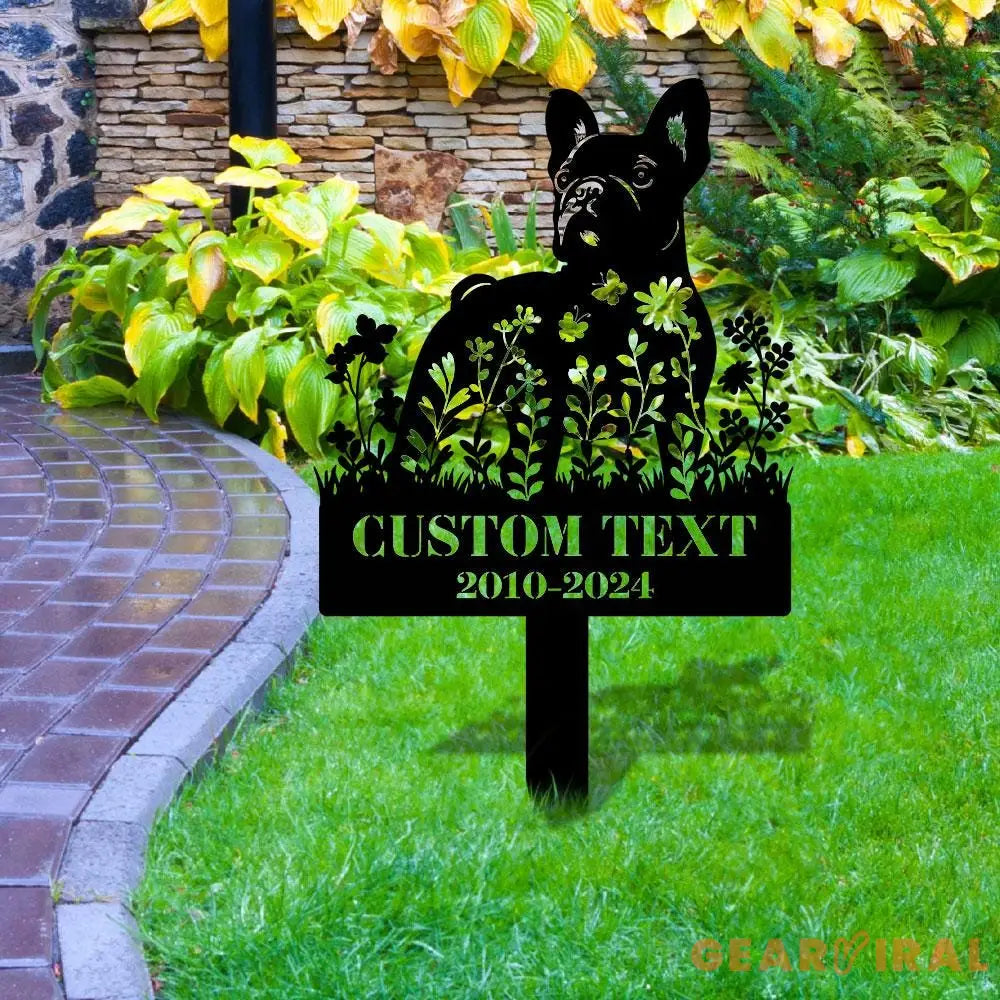 Dog Custom Garden Grave Marker Dog Breed Metal Stake Personalized Dog Garden Sign Pet Loss Gift Garden Decor