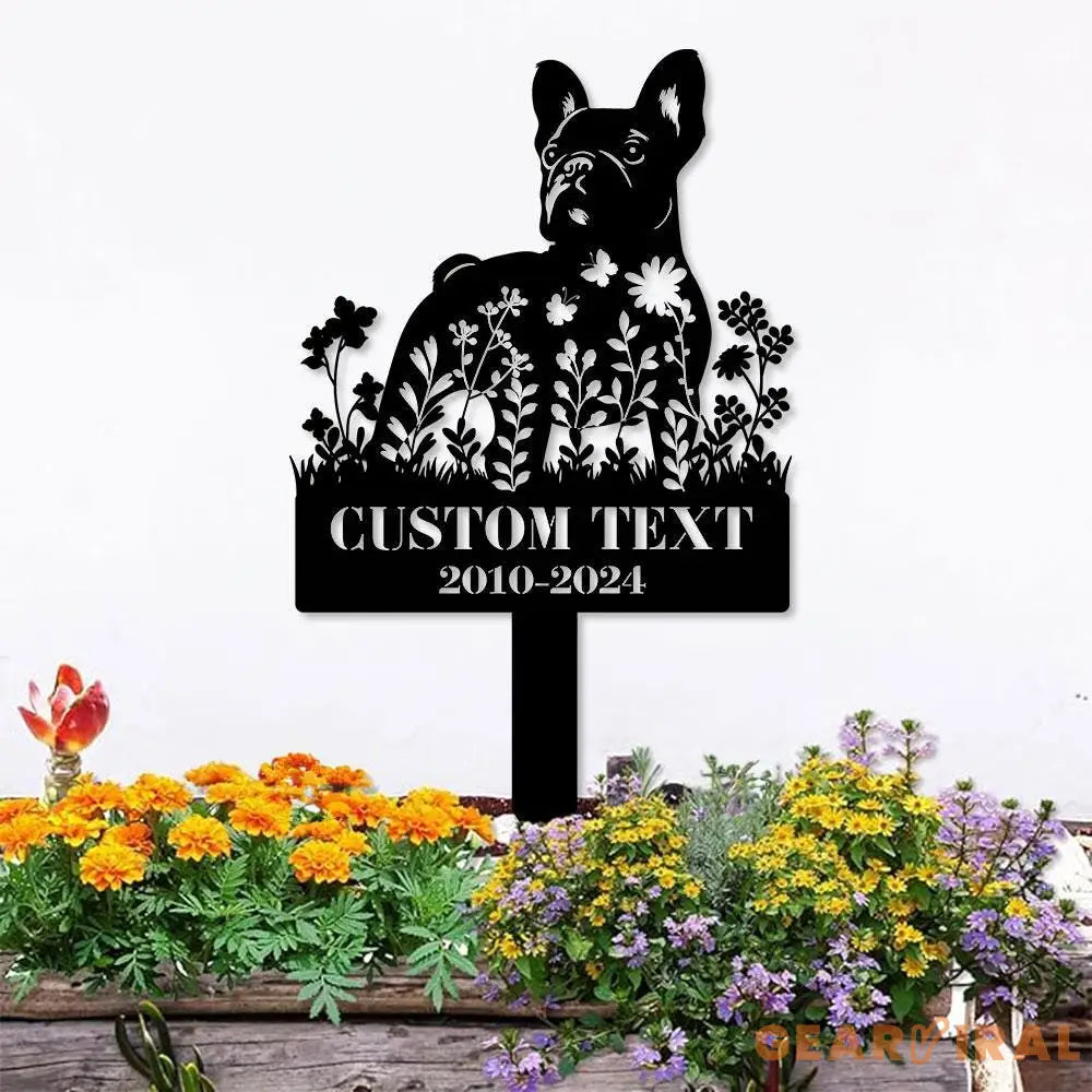 Dog Custom Garden Grave Marker Dog Breed Metal Stake Personalized Dog Garden Sign Pet Loss Gift Garden Decor