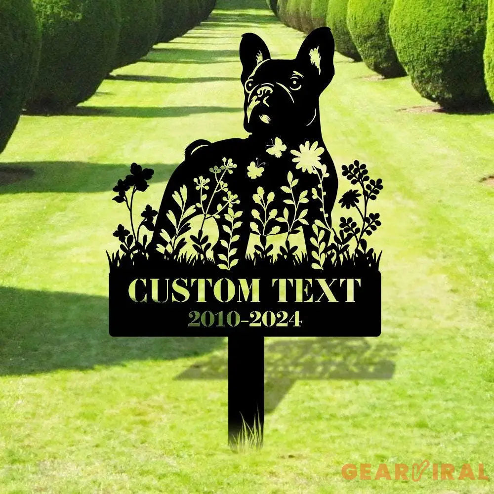 Dog Custom Garden Grave Marker Dog Breed Metal Stake Personalized Dog Garden Sign Pet Loss Gift Garden Decor