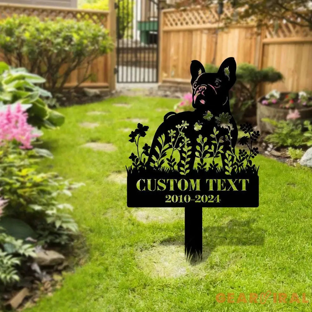 Dog Custom Garden Grave Marker Dog Breed Metal Stake Personalized Dog Garden Sign Pet Loss Gift Garden Decor
