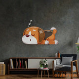 Dog Falling Asleep LED Neon Sign Light Pop Art