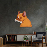 Dog Gnawing Bone LED Neon Sign Light Pop Art
