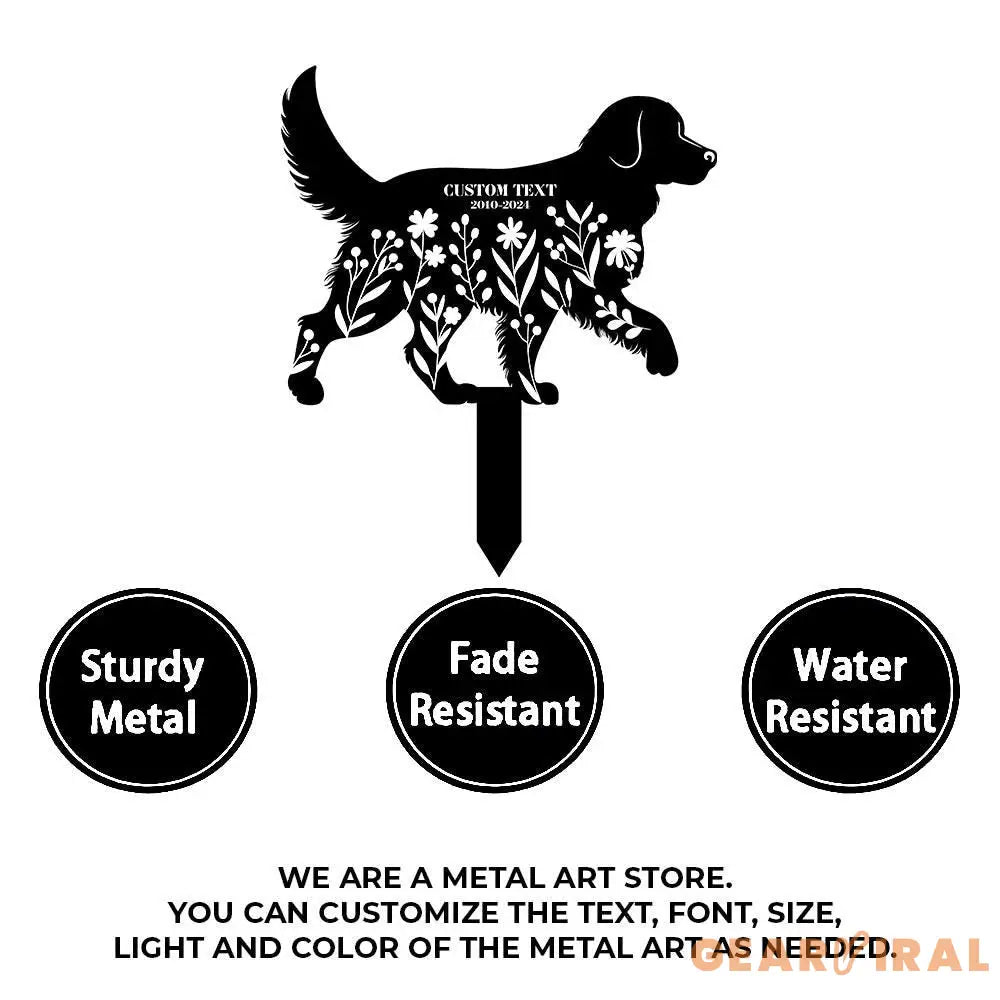 Dog Grave Marker Custom Year Memorial Stake Every Dog Breed Metal Stake Personalized Dog Garden Sign Pet Loss Gift