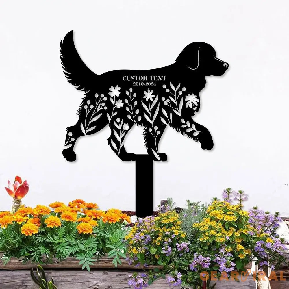 Dog Grave Marker Custom Year Memorial Stake Every Dog Breed Metal Stake Personalized Dog Garden Sign Pet Loss Gift