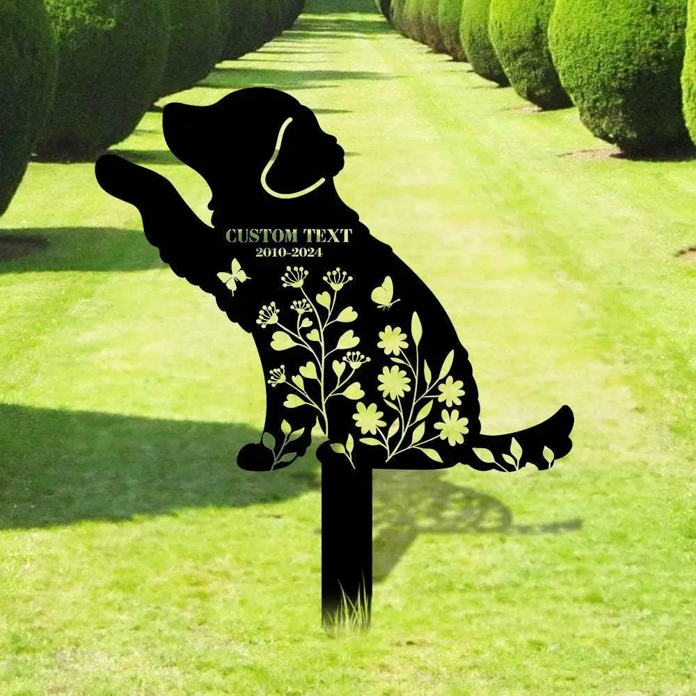 Dog Loss Metal Garden Sign Miss You Dog Metal Stake Personalized Dog Garden Sign Pet Loss Gift Garden Decor Remembrance