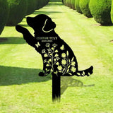 Dog Loss Metal Garden Sign Miss You Dog Metal Stake Personalized Dog Garden Sign Pet Loss Gift Garden Decor Remembrance
