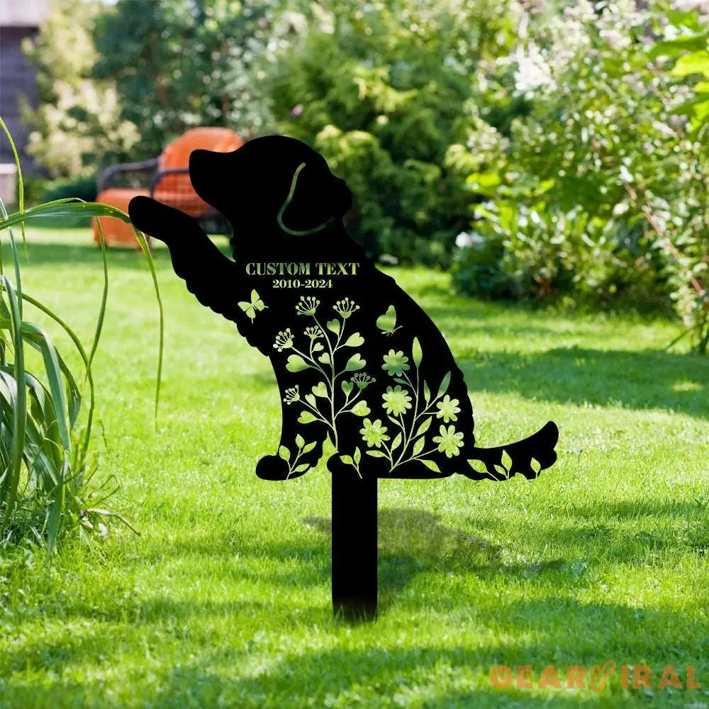Dog Loss Metal Garden Sign Miss You Dog Metal Stake Personalized Dog Garden Sign Pet Loss Gift Garden Decor Remembrance