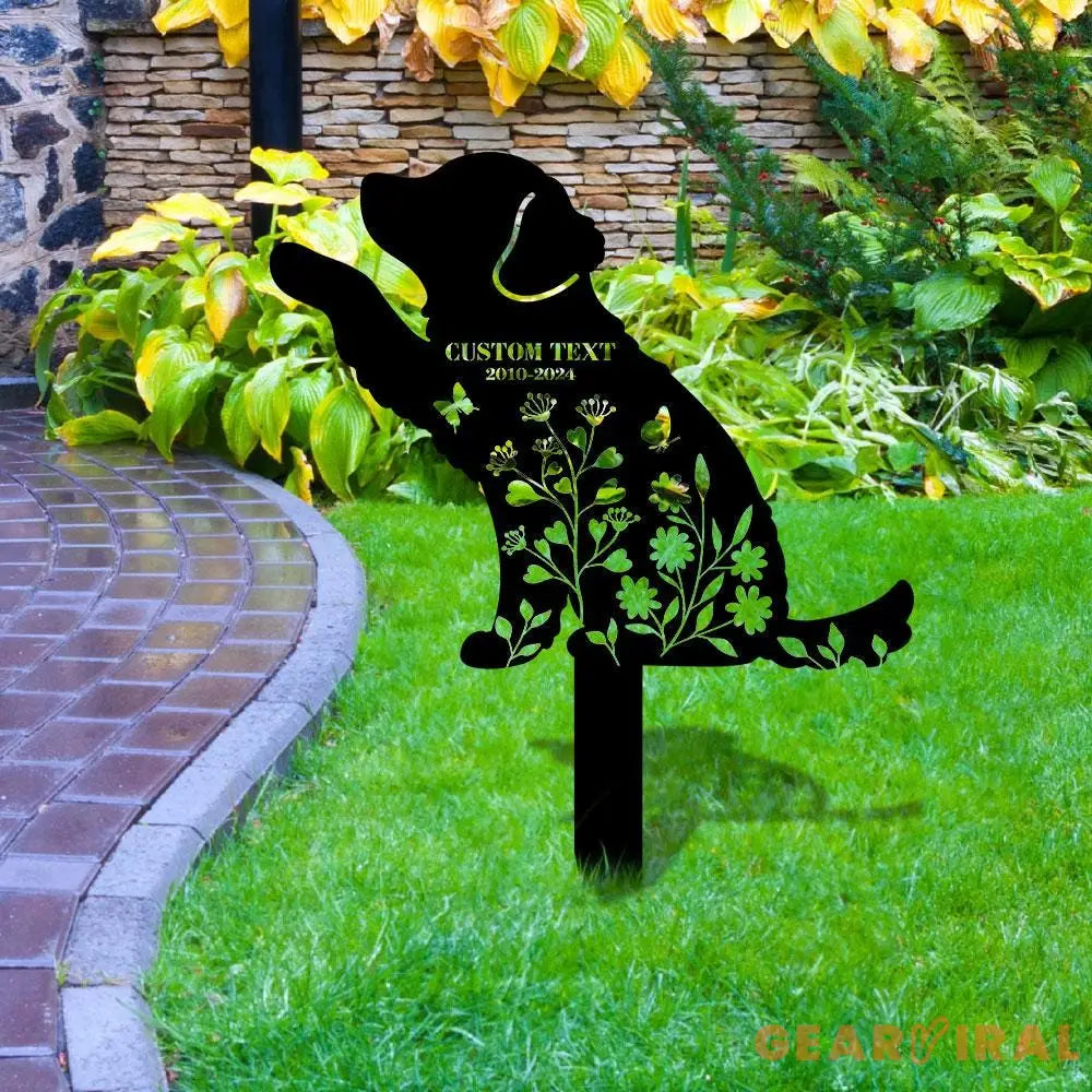 Dog Loss Metal Garden Sign Miss You Dog Metal Stake Personalized Dog Garden Sign Pet Loss Gift Garden Decor Remembrance