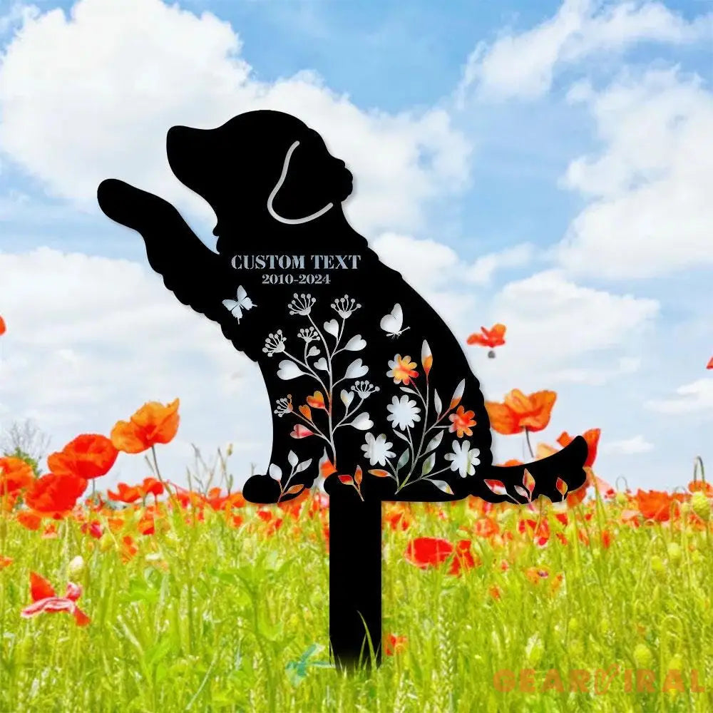 Dog Loss Metal Garden Sign Miss You Dog Metal Stake Personalized Dog Garden Sign Pet Loss Gift Garden Decor Remembrance