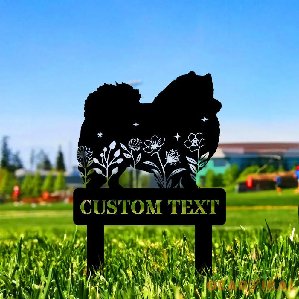 Dog Shape Metal Family Name Sign - Garden Metal Stake - Personalize Garden Metal Sign - Personalize Garden Yard Sign