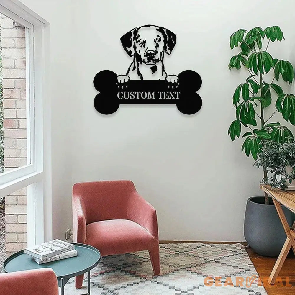 Dog’s House Metal Name Sign With LED Lights Personalized Split Letter Last Name Dog Lover Metal Sign Dog Metal sign