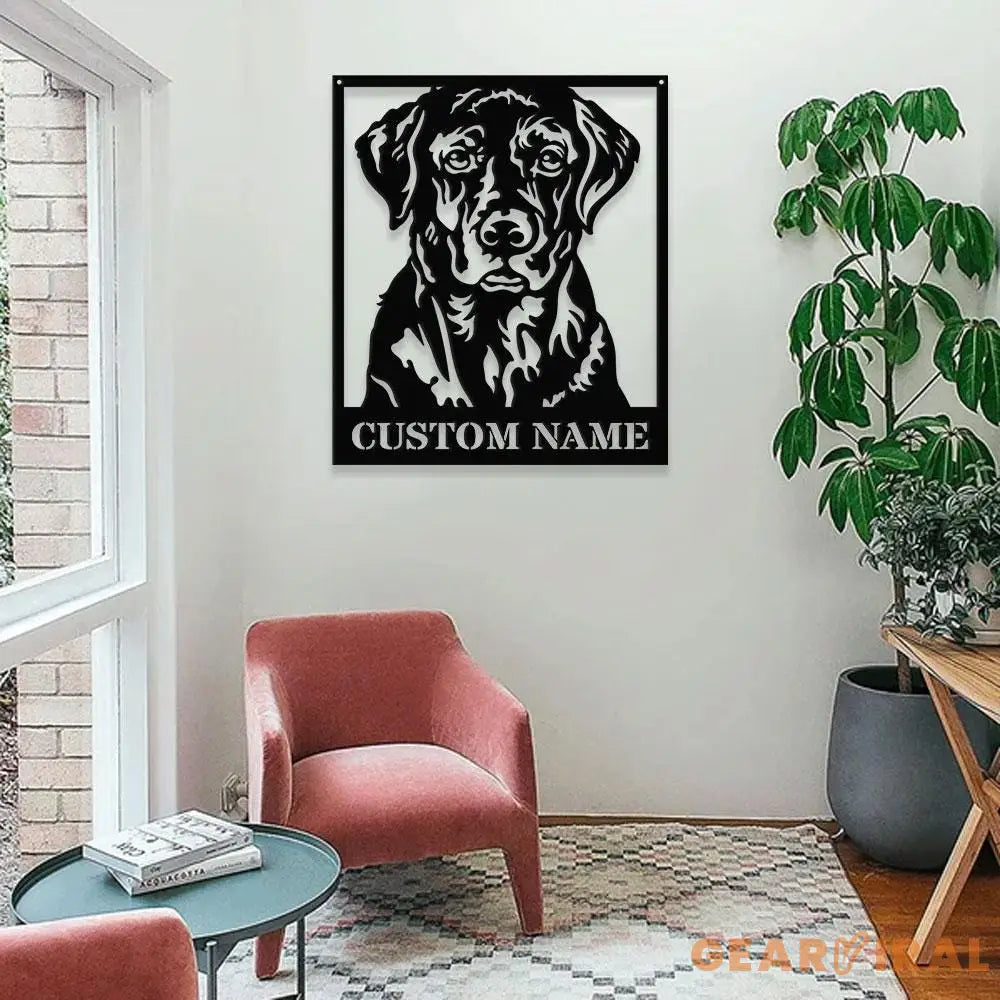 Dog’s House Metal Name Sign With LED Lights Personalized Split Letter Last Name Dog Lover Metal Sign Dog Metal sign