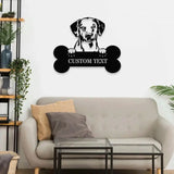 Dog’s House Metal Name Sign With LED Lights Personalized Split Letter Last Name Dog Lover Metal Sign Dog Metal sign