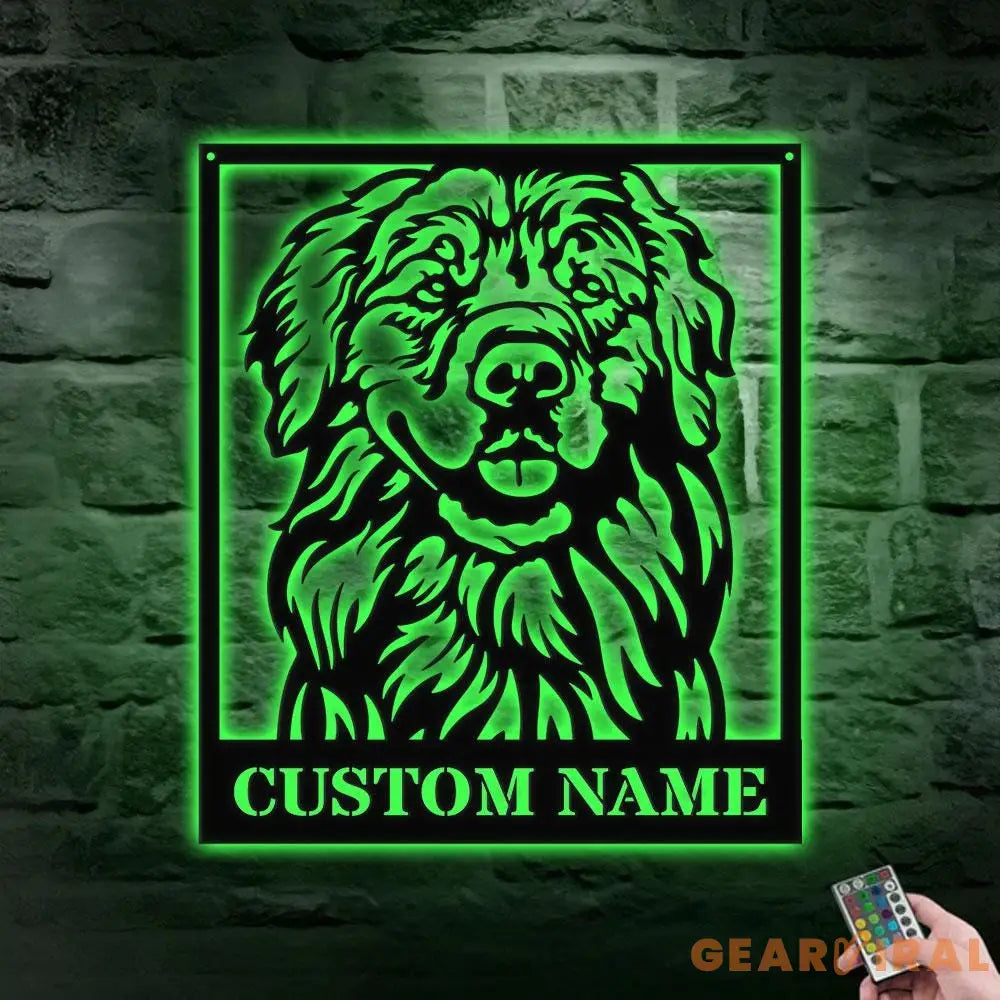 Dog’s House Metal Name Sign With LED Lights Personalized Split Letter Last Name Dog Lover Metal Sign Dog Metal sign