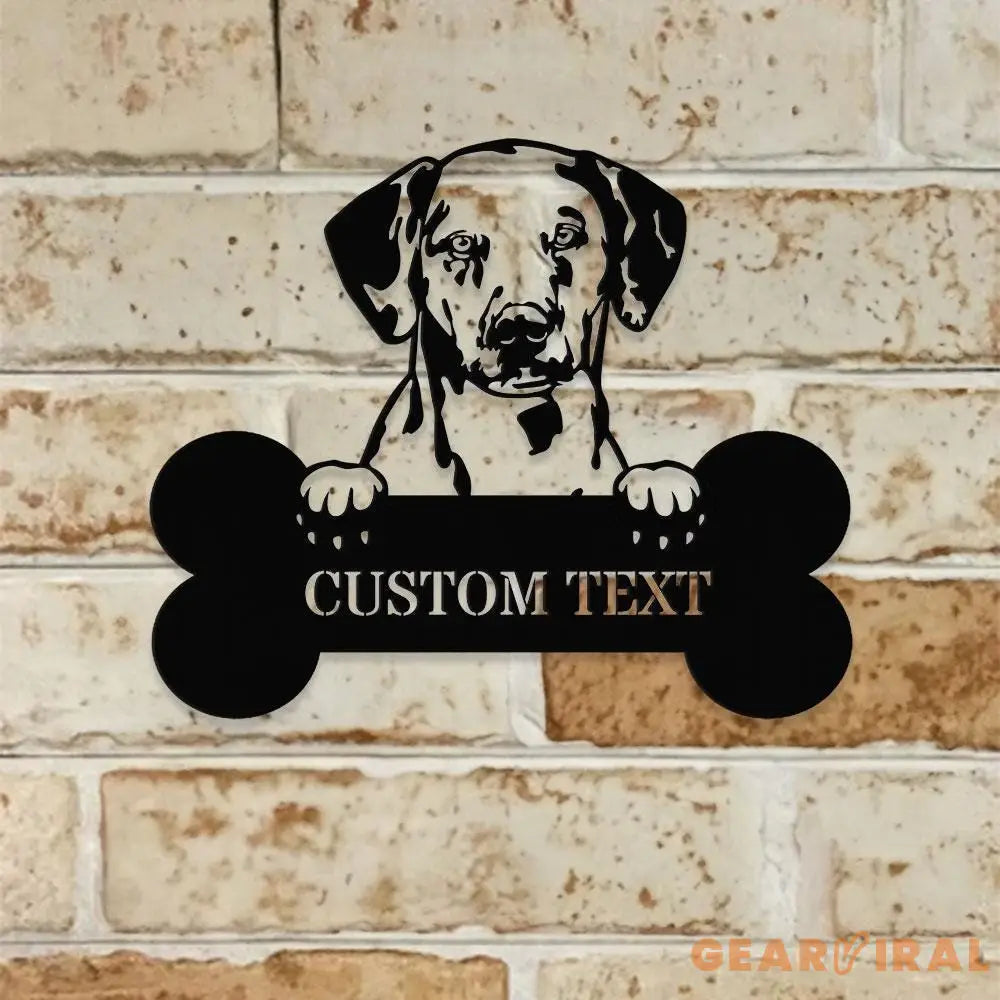 Dog’s House Metal Name Sign With LED Lights Personalized Split Letter Last Name Dog Lover Metal Sign Dog Metal sign