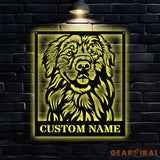 Dog’s House Metal Name Sign With LED Lights Personalized Split Letter Last Name Dog Lover Metal Sign Dog Metal sign