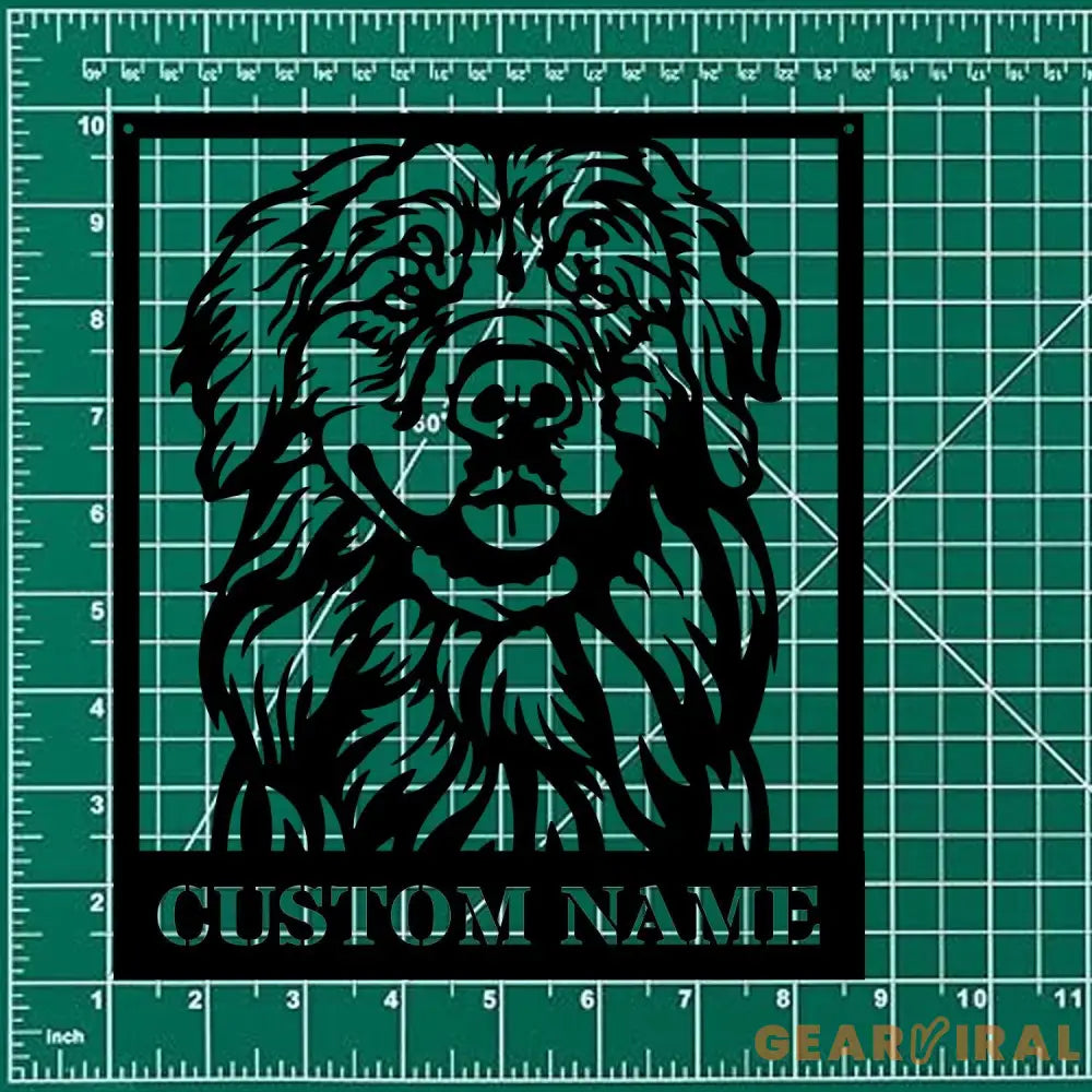 Dog’s House Metal Name Sign With LED Lights Personalized Split Letter Last Name Dog Lover Metal Sign Dog Metal sign