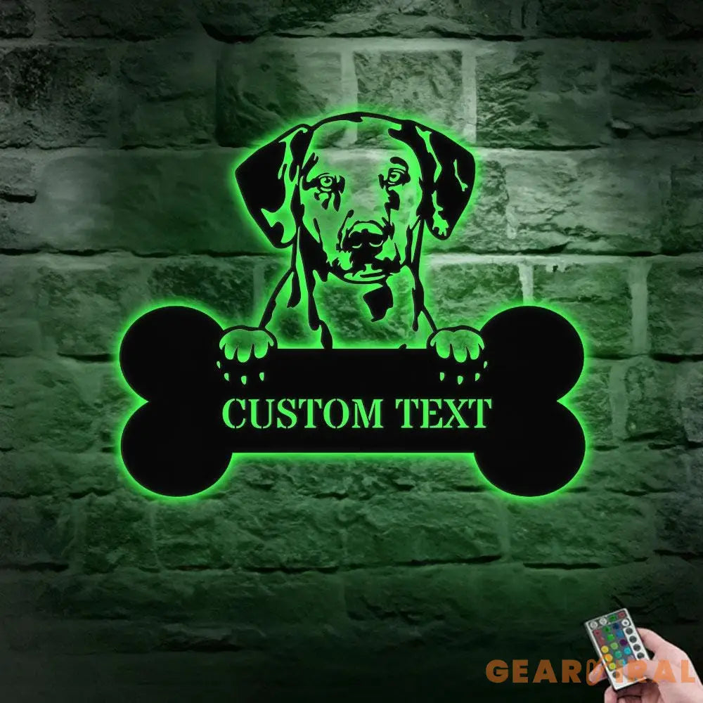 Dog’s House Metal Name Sign With LED Lights Personalized Split Letter Last Name Dog Lover Metal Sign Dog Metal sign