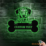 Dog’s House Metal Name Sign With LED Lights Personalized Split Letter Last Name Dog Lover Metal Sign Dog Metal sign