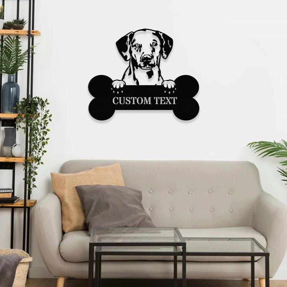Dog's House Metal Name Sign With LED Lights, Personalized Split Letter Last Name, Dog Lover Metal Sign, Dog Metal sign Housewarming Monogram
