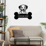 Dog's House Metal Name Sign With LED Lights, Personalized Split Letter Last Name, Dog Lover Metal Sign, Dog Metal sign Housewarming Monogram