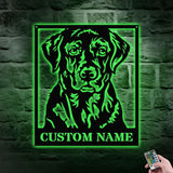 Dog's House Metal Name Sign With LED Lights, Personalized Split Letter Last Name, Dog Lover Metal Sign, Dog Metal sign Housewarming Monogram